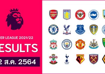 วันอาทิตย์ 22 ส.ค. ผลบอลพรีเมียร์ลีก อังกฤษ 2021-2022