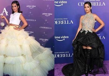 2ลุค2สไลต์ จาก Camila Cabello บนพรมแดง รอบพรีเมียร์ Cinderella