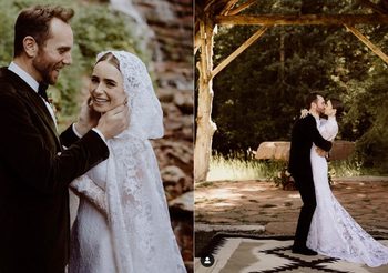Lily Collins เข้าพิธีแต่งงานกับ Charlie McDowell ธีมสุดโรแมนติก เหมือนอยู่ในเทพนิยาย