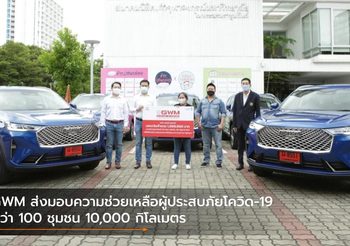 GWM ส่งมอบความช่วยเหลือผู้ประสบภัยโควิด-19 กว่า 100 ชุมชน 10,000 กิโลเมตร
