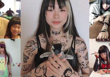 น้องโนโกะ ช่างสักเด็ก ฝีมือดี เริ่มเรียนการสักตั้งแต่ 6 ขวบ จากคุณพ่อ