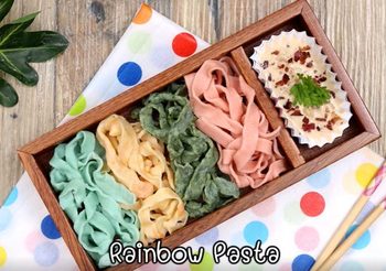 วิธีทำ เรนโบว์พาสต้า โลกนี้มีแต่สีสัน