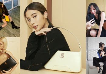 6 ลุค มิกแอนด์แมชต์แฟชั่นกระเป๋า TB shoulder ใหม่ล่าสุดจาก Burberry