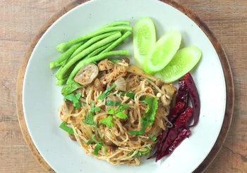วิธีทำ ลาบวุ้นเส้นเห็ดสามสหาย (เจ) อร่อยถูกปาก