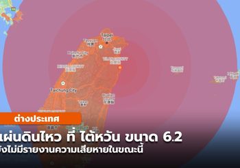 เหตุแผ่นดินไหว ที่ไต้หวัน ขนาด 6.2 แมกนีจูด (คลิป)