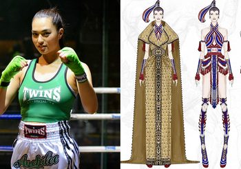 โฉมหน้า ชุดประจำชาติมวยไทย นางคาด ที่ แอนชิลี สก๊อต-เคมมิส จะสวมใส่ไป มิสยูนิเวิร์ส 2021