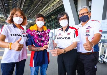 Honda ต้อนรับ ‘ก๊องส์-ธัชกร’ หลังสร้างประวัติศาสตร์คว้า TOP 8 ศึกนักบิดดาวรุ่งชิงแชมป์โลก