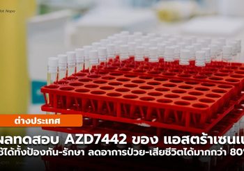 แอสตร้าเซนเนก้า เปิดผลทดสอบยารักษาโควิด-19 ลดป่วยรุนแรง-เสียชีวิตได้ 88%