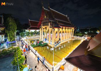 วัดอาษาสงคราม จัดลอยกระทงรอบโบสถ์