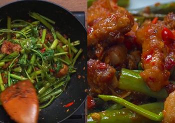 วิธีทำ ผักบุ้งผัดพริกแกง เมนูอร่อย รสชาติเผ็ดๆ