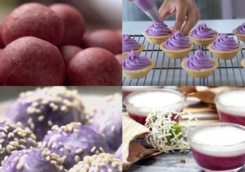 รวมสูตรขนมจากมันม่วง ขนมสีสวย ทำง่ายๆ อร่อยทุกเมนู