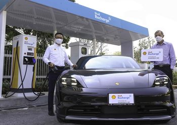Shell x Porsche เปิดสถานีชาร์จรถยนต์ไฟฟ้าประสิทธิภาพสูงอย่างเป็นทางการ