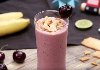 สูตร cherry milk shake เครื่องดื่มสีชมพูหวานๆ