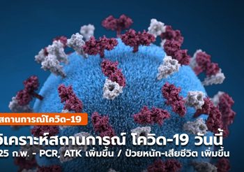 สถานการณ์โควิด-19 วันนี้ (25 ก.พ.) อัตราผู้ป่วยรายใหม่ยังพุ่ง / อาการหนัก-เสียชีวิต  เพิ่มขึ้น