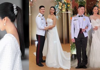 ส่องเทรนด์ ชุดแต่งงาน และ ทรงผมเจ้าสาว ของ มะปราง วิรากานต์ เจ้าสาวผมตรงสวยหรูสง่างาม