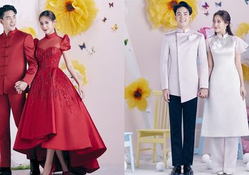 สวยยูนีคไม่ซ้ำใคร ชุดพิธียกน้ำชา งานแต่งงาน  สไตล์คู่รักวัยรุ่น วิคเตอร์-พิกเล็ท