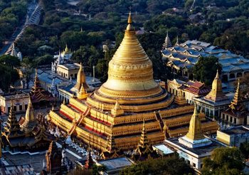 เจดีย์ชเวสิกอง ดุจดั่งทองที่มัดไว้ แห่งเมืองพุกาม ประเทศพม่า