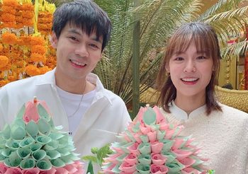 แดน-แพทตี้ ถวายกองบุญกฐิน วัดป่าภูทับเบิก จ.เพชรบูรณ์ ยอดบุญกว่าครึ่งล้านบาท