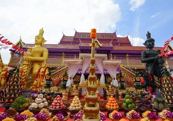 พิธีบวงสรวงท้าวเวสสุวรรณ วัดบางจาก สุดยิ่งใหญ่ สมเด็จเจ้าประคุณธงชัย-หลวงพ่ออิฏฐ์ (วัดจุฬามณี) ร่วมเป็นประธานในพิธี พร้อมเกจิอาจารย์ชื่อดัง