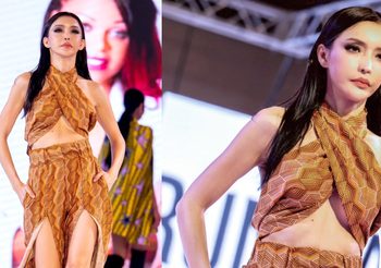 สุดปัง! ส้มโอ สาวสองตัวแม่ นางแบบไทย 1 เดียวที่ Runway Dubai 2022