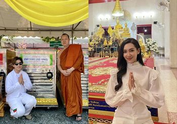 เบลล่า ทำบุญครบรอบ 4 ปี ม่อนกุเวร ถวายโลงศพ ไถ่ชีวิตโค จ.เชียงใหม่