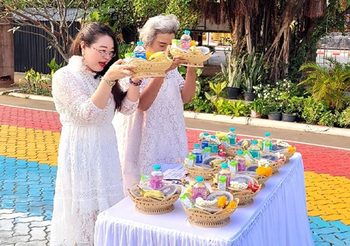 กิจกรรม MThai ใส่บาตรออนไลน์ วัดกู้ วันที่ 13 เมษายน 2566