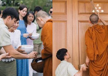 ณเดชน์ ทำบุญขึ้นบ้านใหม่ ญาญ่า เคียงข้างสุดอบอุ่น