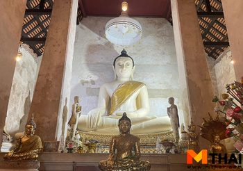 ขอพรหลวงพ่อขาว ชมโบสถ์เก่าแก่ วัดแม่นางปลื้ม