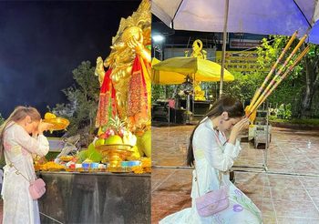 ขวัญ อุษามณี บอกบุญ! ไหว้แล้วปัง เทวาลัยพระพิฆเนศ บางใหญ่