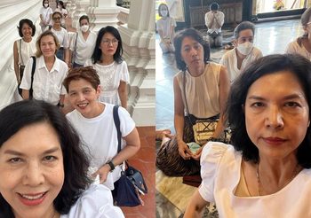 ท็อป ดารณีนุช แท็กทีมแก๊งค์เพื่อนเที่ยว วัดสุทัศนเทพวราราม กรุงเทพฯ