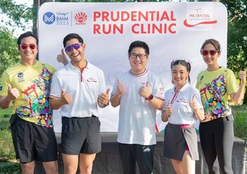 คู่รักอารมณ์ดี กาย – ฮารุ วาร์ปเข้าคลาสซ้อมวิ่งกับกิจกรรม Prudential Run Clinic ชวนสุขภาพดีไปด้วยกันในงาน Prudential Family Run
