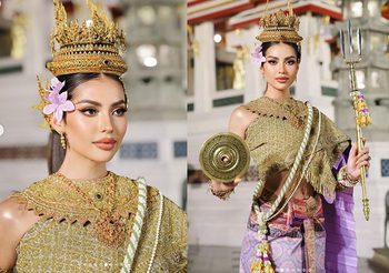 ส่องลุค นางมโหธรเทวี แอนโทเนีย นางสงกรานต์ประจำปี 2567