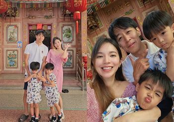บัว สโรชา ยกครอบครัวทำบุญไหว้ศาลเจ้าชิดเซี้ยม้า