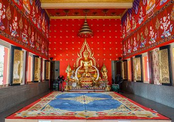 กราบพระพุทธชินราชจำลอง วัดศรีเรืองบุญ วัดสวย นนทบุรี