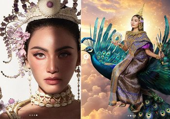 สีสันวันสงกรานต์ คนดังจัดเต็มแต่งชุด มโหธรเทวี นางสงกรานต์ 2567