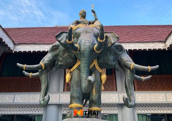 พระอินทร์ทรงช้างเอราวัณ วัดเทวราชกุญชร ขอพรความสำเร็จสมดั่งใจ