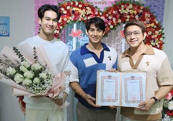 หมึก – ปริญญ์ วัฒนวีร์ คู่รัก LGBTQ+ นักแสดง-ผู้กำกับ ควงคู่จดทะเบียนสมรสเท่าเทียม เขตบางซื่อ