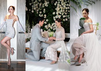 แต้ว ณฐพร คอมพลีทลุคสวยในวันสำคัญ ด้วยรองเท้าคอลเลกชันเจ้าสาวจาก Jimmy Choo
