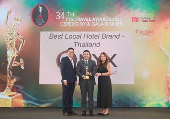 “ออนิกซ์ ฮอสพิทาลิตี้ กรุ๊ป” คว้ารางวัล “Best Local Hotel Brand – Thailand” จาก TTG Travel Awards ครั้งที่ 34 ตอกย้ำผู้นำผู้ให้บริการธุรกิจโรงแรม รีสอร์ต เซอร์วิส อพาร์ตเมนต์ และที่พักอาศัยระดับหรูในระดับสากล