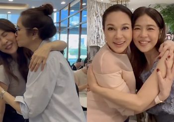 น่ารักเกินต้าน “คุณดาว พอฤทัย” กับโมเมนต์สองนางเอกตัวแม่จุ๊บแก้มชุดใหญ่