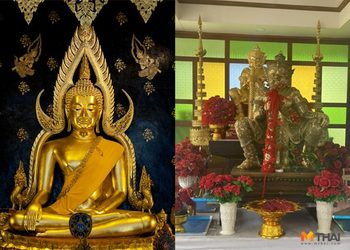 ไหว้ขอพร ‘องค์ท้าวเวสสุวรรณ’ แห่งหลวงพ่อพุทธชินราช จ.พิษณุโลก เชื่อเรื่องโชคลาภ ความร่ำรวย