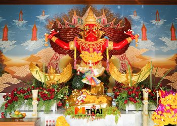 ไหว้พญาครุฑ ขอพรอำนาจ บารมี ความมั่งคั่ง วัดโพธิทอง บางมด