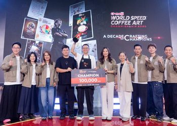 ซีพี-เมจิ ฉลองทศวรรษเวทีแข่งขันระดับโลก CP-Meiji World Speed Coffee Art Championship 2026 โดย ลิม ซี ยวน (Lim Zi Yuan) บาริสต้ามาเลเซีย คว้าแชมป์ปีล่าสุด