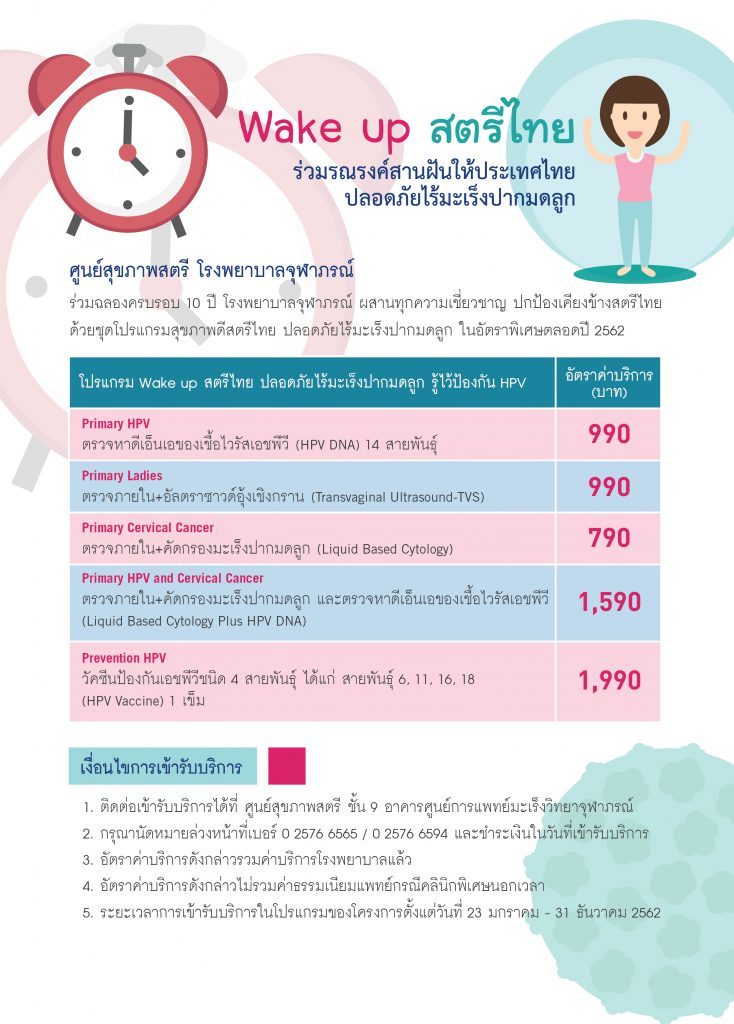 ฉีดวัคซีนมะเร็งปากมดลูก 