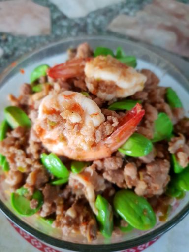 สะตอผัดกะปิกุ้งสด