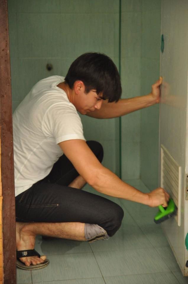 ณเดช ล้างห้องน้ำวัด