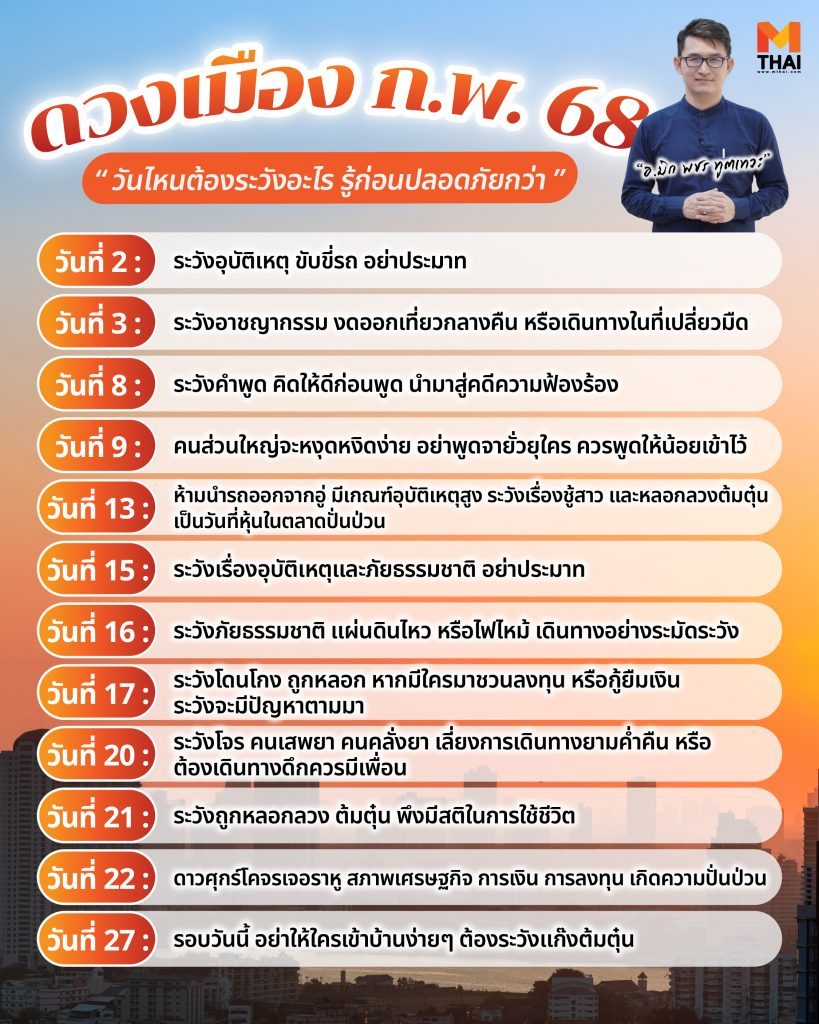 ดวงเมือง 2568 