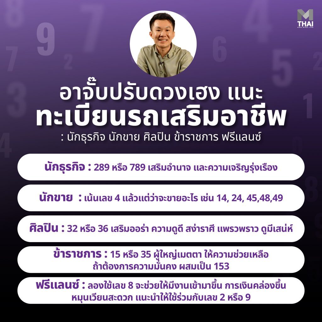 ทะเบียนรถเสริมอาชีพ