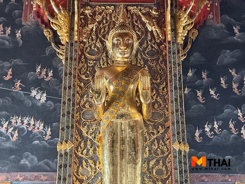 พระพุทธรูปสัมฤทธิ์ลงรักปิดทองปางประทานอภัย