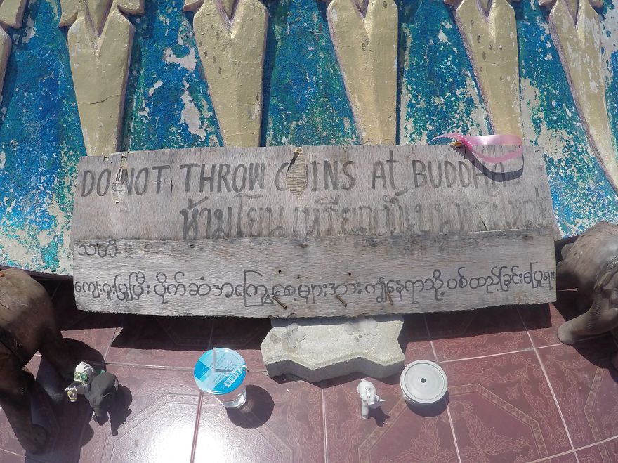 Do Not Throw Coins At Buddha Do Not Throw Coins At Buddha